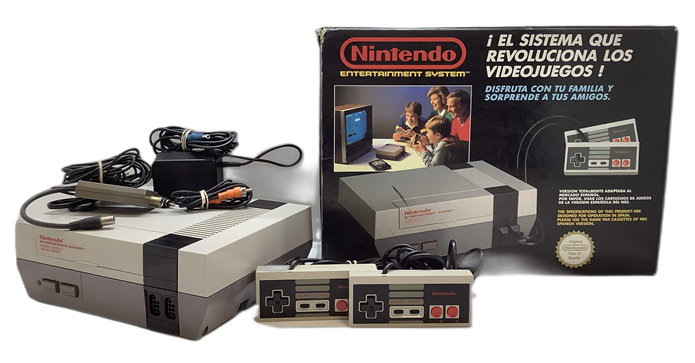 Consola NES de 8 bits (Nintendo Entertainment System) desarrollada por Nintendo y lanzada en 1985